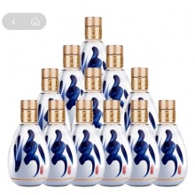 汾酒青花50 65 山西汾酒杏花村酒 65度青花50汾酒 100ml*12瓶 整箱 礼盒装 清香型白酒